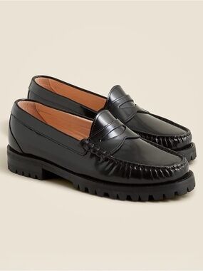 J Crew Winona Lug-Sole Penny Loafers